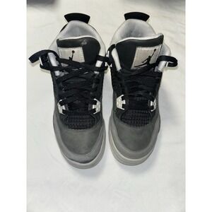 Air Jordan 4 Retro‎ Fear GS 2024 Black/White/Grey, Size 5.5Y, FQ8213-002